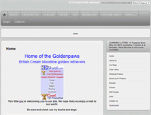 Tablet Screenshot of homeofthegoldenpaws.com